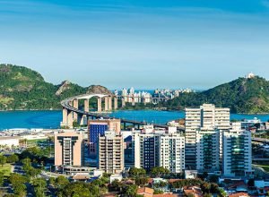 Aerial view of Vitoria in Espirito Santo, Brazil